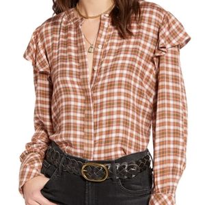 Treasure & Bond plaid long sleeve button down